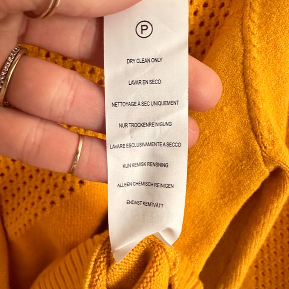 Open Stitch Short Cardigan in Golden Rod - Picture 13 of 14